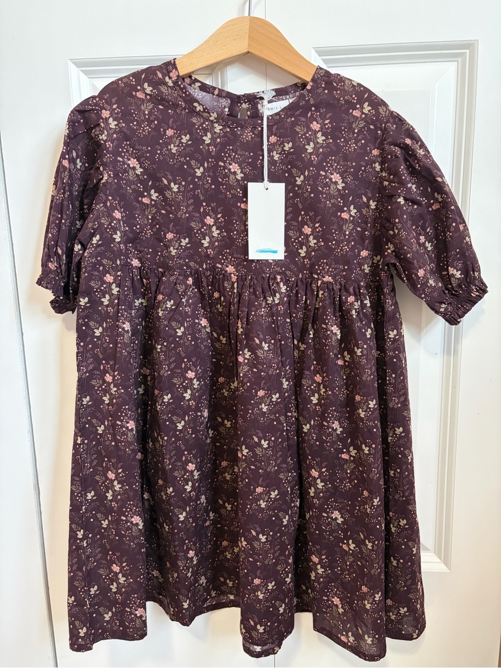 Jamie Kay Plum Floral Gathered Waist Dress